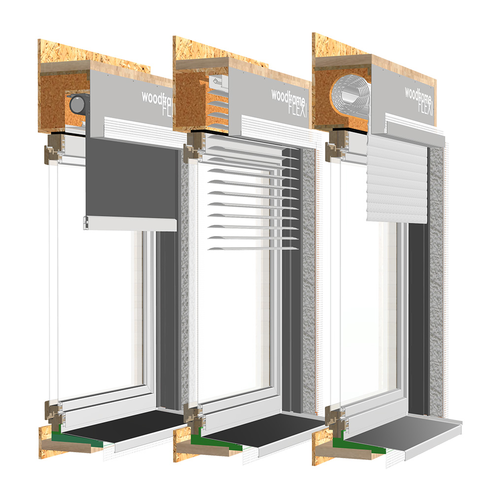 Rollladen-Komplettsystem FLEXI woodframe