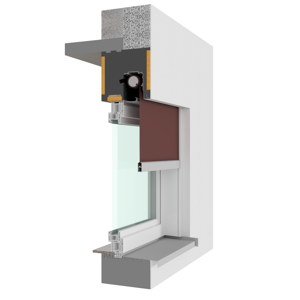 Aufsatzrollladen FLEXI 4.0 - Textilscreen